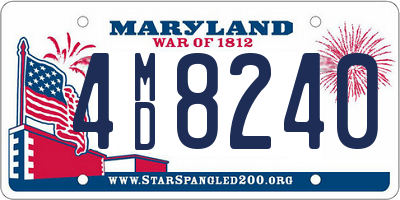 MD license plate 4MD8240