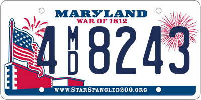 MD license plate 4MD8243