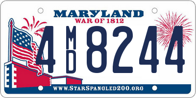 MD license plate 4MD8244