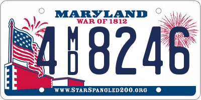 MD license plate 4MD8246
