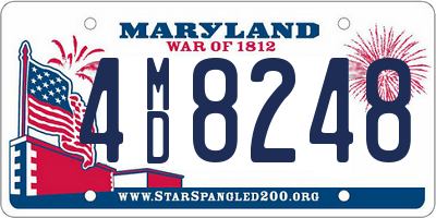MD license plate 4MD8248