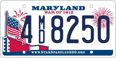 MD license plate 4MD8250