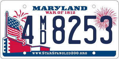 MD license plate 4MD8253