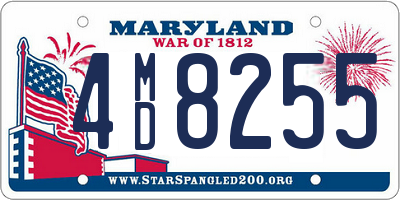 MD license plate 4MD8255