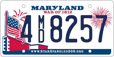 MD license plate 4MD8257