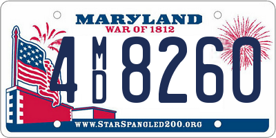 MD license plate 4MD8260