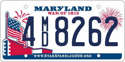 MD license plate 4MD8262