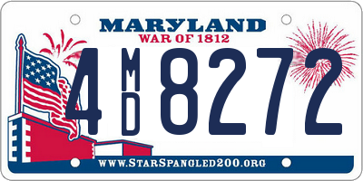 MD license plate 4MD8272