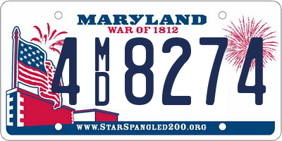 MD license plate 4MD8274