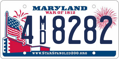 MD license plate 4MD8282