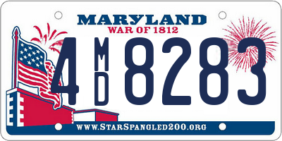 MD license plate 4MD8283