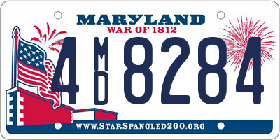 MD license plate 4MD8284