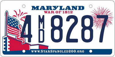 MD license plate 4MD8287