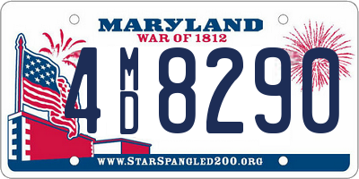 MD license plate 4MD8290
