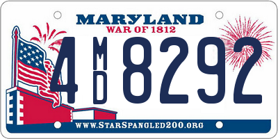 MD license plate 4MD8292