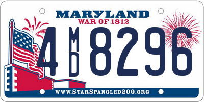 MD license plate 4MD8296