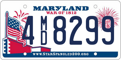 MD license plate 4MD8299