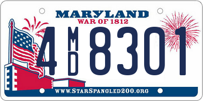MD license plate 4MD8301