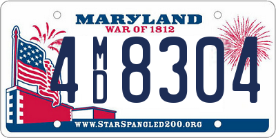 MD license plate 4MD8304