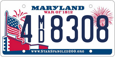MD license plate 4MD8308