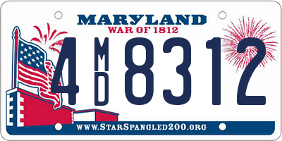 MD license plate 4MD8312