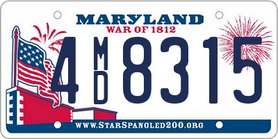 MD license plate 4MD8315