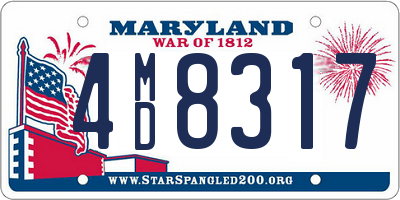 MD license plate 4MD8317