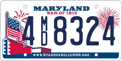 MD license plate 4MD8324