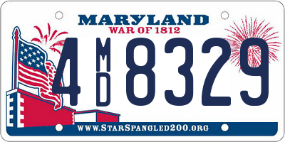 MD license plate 4MD8329