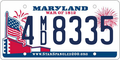 MD license plate 4MD8335
