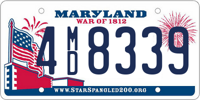 MD license plate 4MD8339