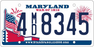 MD license plate 4MD8345