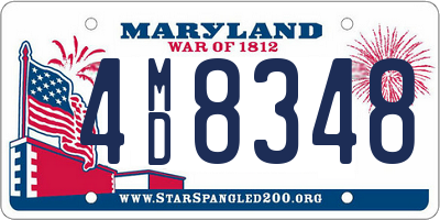 MD license plate 4MD8348