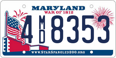 MD license plate 4MD8353