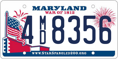 MD license plate 4MD8356
