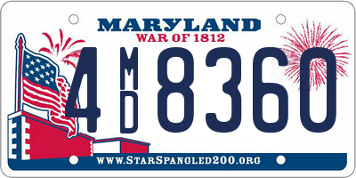 MD license plate 4MD8360