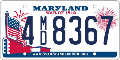 MD license plate 4MD8367