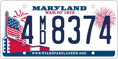 MD license plate 4MD8374