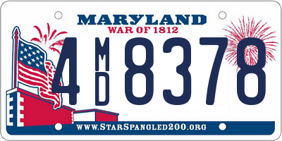 MD license plate 4MD8378