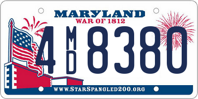 MD license plate 4MD8380