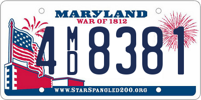 MD license plate 4MD8381