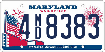 MD license plate 4MD8383