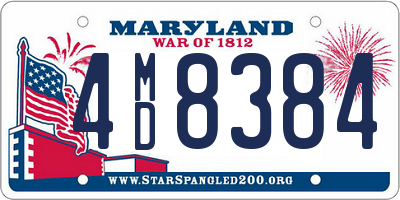 MD license plate 4MD8384
