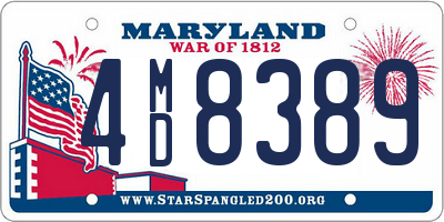 MD license plate 4MD8389