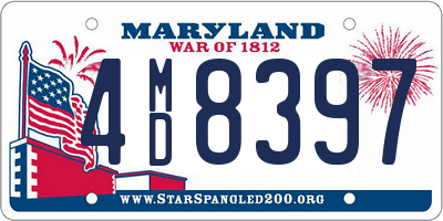 MD license plate 4MD8397