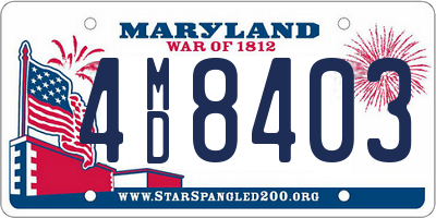 MD license plate 4MD8403