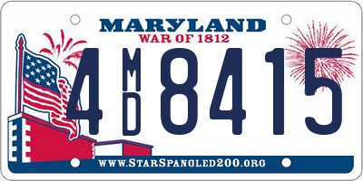 MD license plate 4MD8415