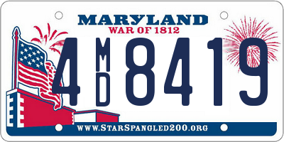 MD license plate 4MD8419