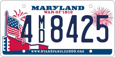 MD license plate 4MD8425