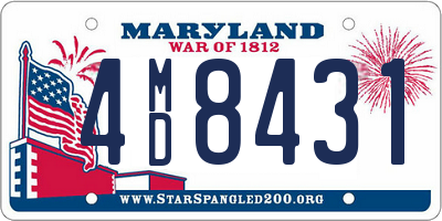 MD license plate 4MD8431